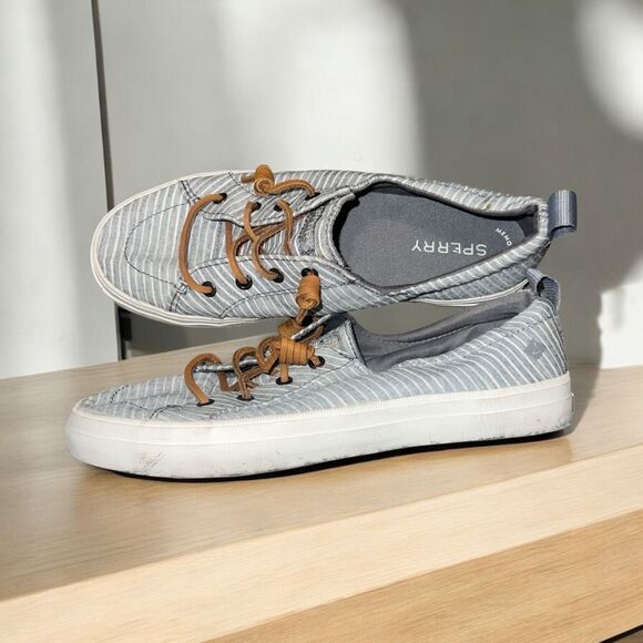 ✨Sperry Women's Crest Vibe Chambray Stripe Sz 8 Sneaker✨ - Picture 8 of 10